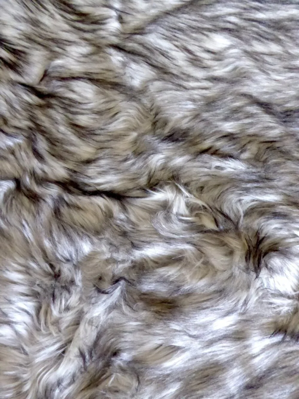NEW 37” x 46” BLACK WHITE FAUX FUR FABRIC YARDAGE PLUSH PANEL SEWING CRAFT